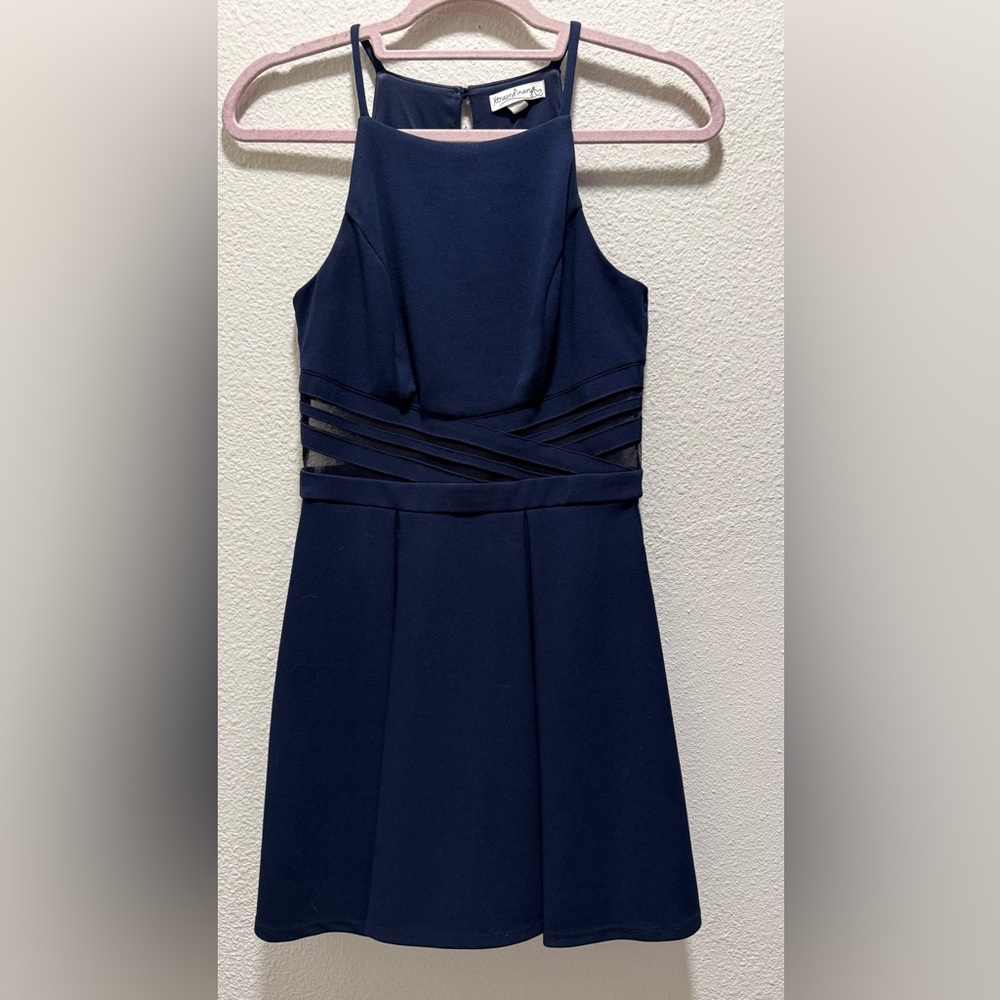 Xtraordinary Midnight Blue Backless Dress
